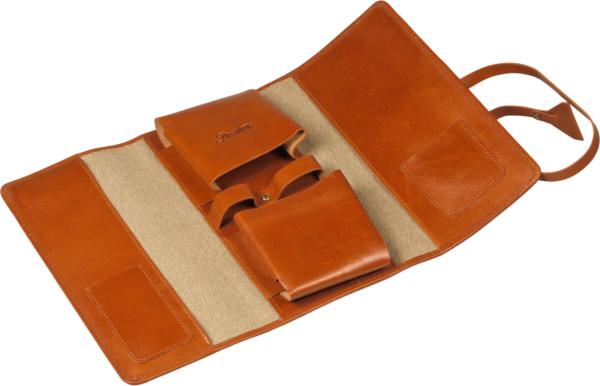 Pfeifenrollbeutel Passatore Canvas / Leder 2er